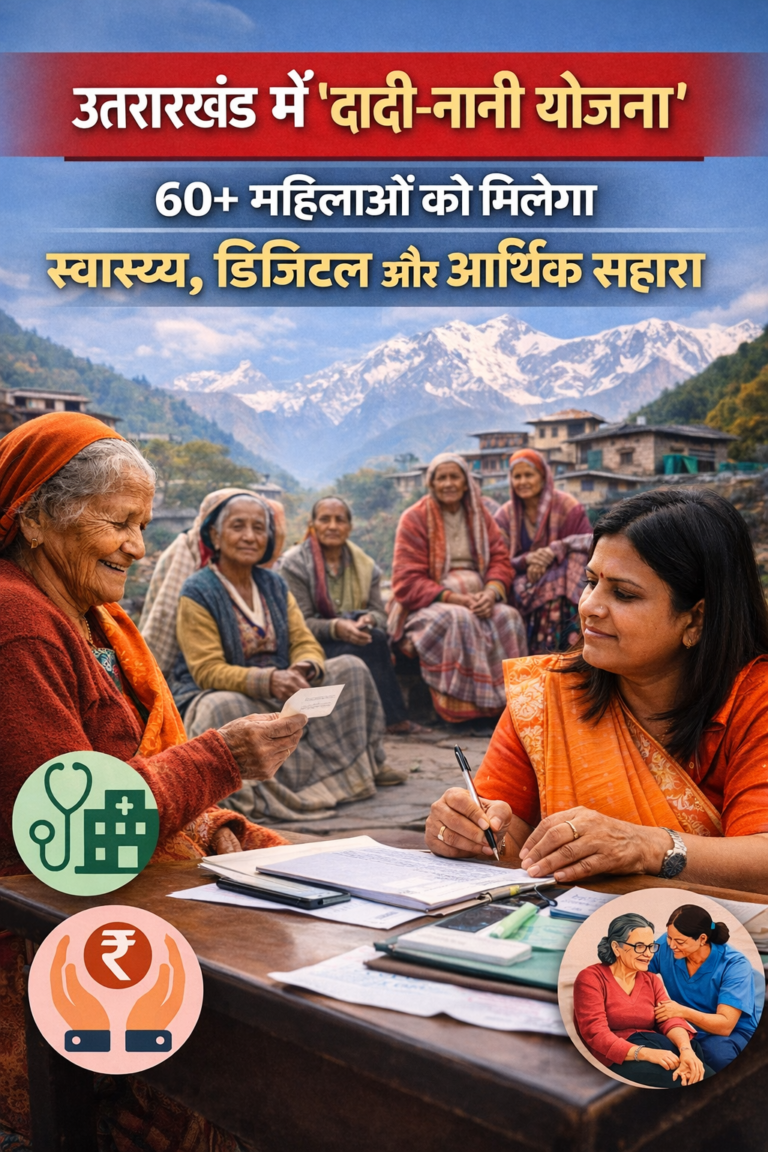 उत्तराखंड में ‘दादी-नानी योजना’ की तैयारी तेज, 60+ महिलाओं को मिलेगा स्वास्थ्य, डिजिटल और आर्थिक सहारा…