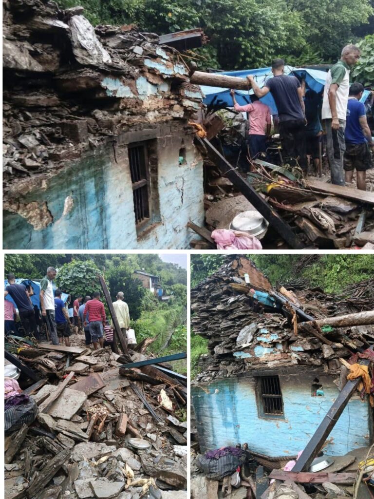 पौड़ी में बारिश का कहर! महरगांव में भीषण भूस्खलन, मलबे में 3 लोग फंसे