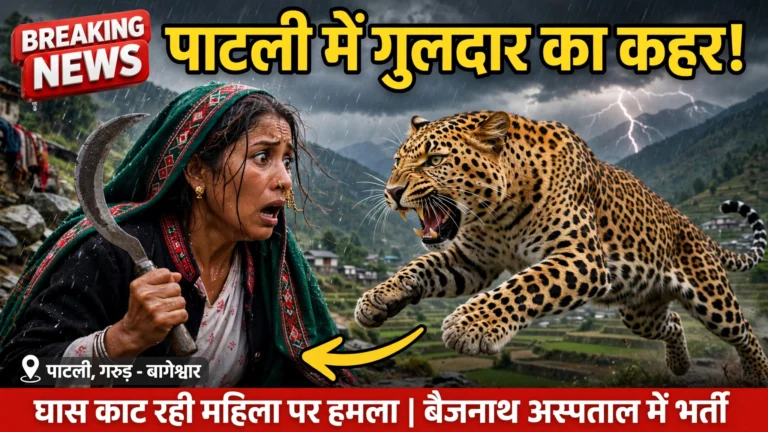 गरुड़ के पाटली गांव में बाघ का हमला, घास काट रही महिला गंभीर घायल